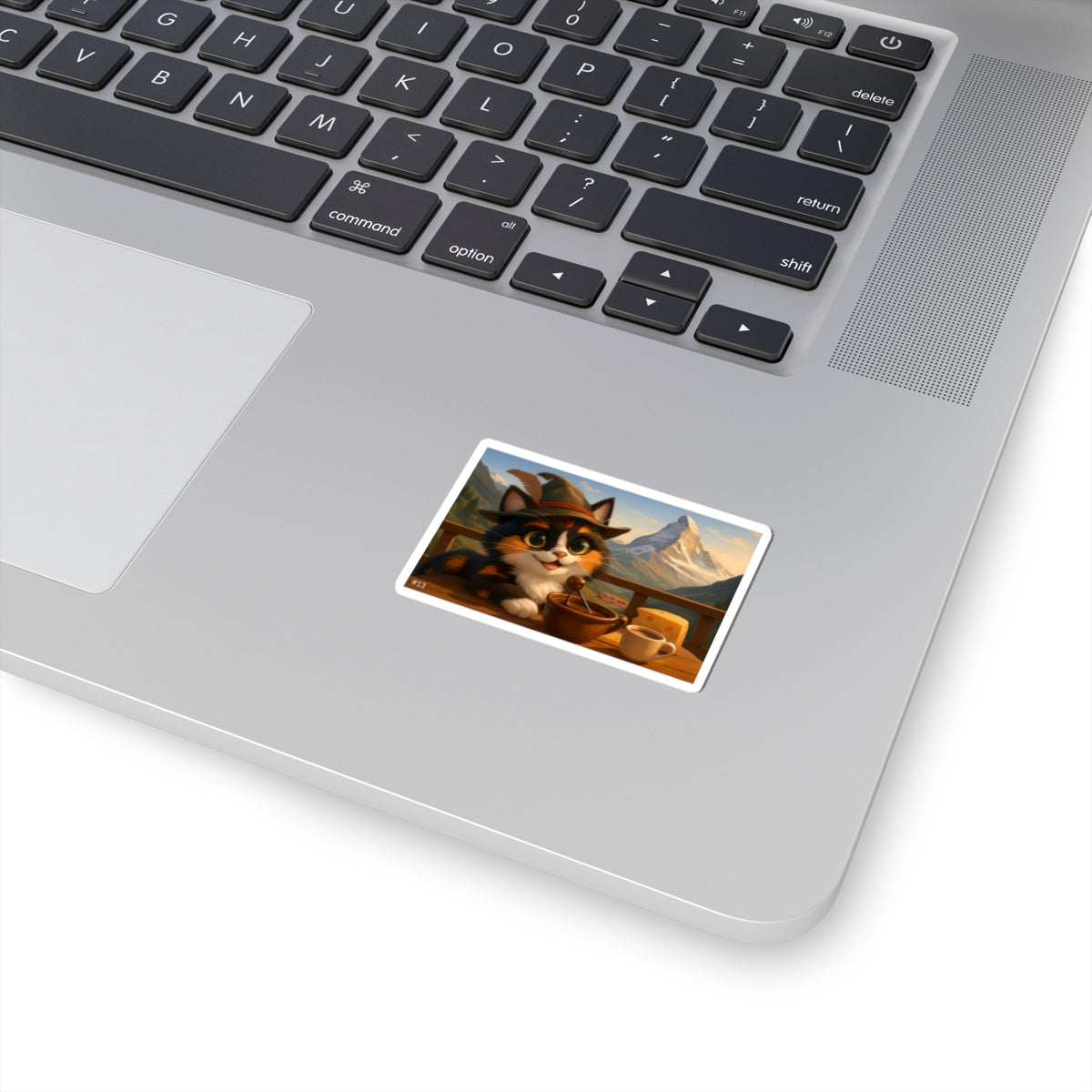 Gizmo's Switzerland Alps Adventures Kiss-Cut Sticker #13 | Pet Lover Decor | Laptop Décor | Gift for Cat Lovers | Stationery | Scrapbooking | Homeschooling | World Travel