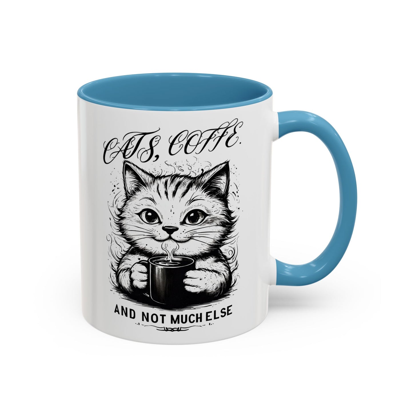 Cute Cat Coffee Mug | "Cats, Coffee, and Not Much Else" | Perfect Gift for Cat Lovers | Coffee Enthusiasts | Home/Kitchen Decor