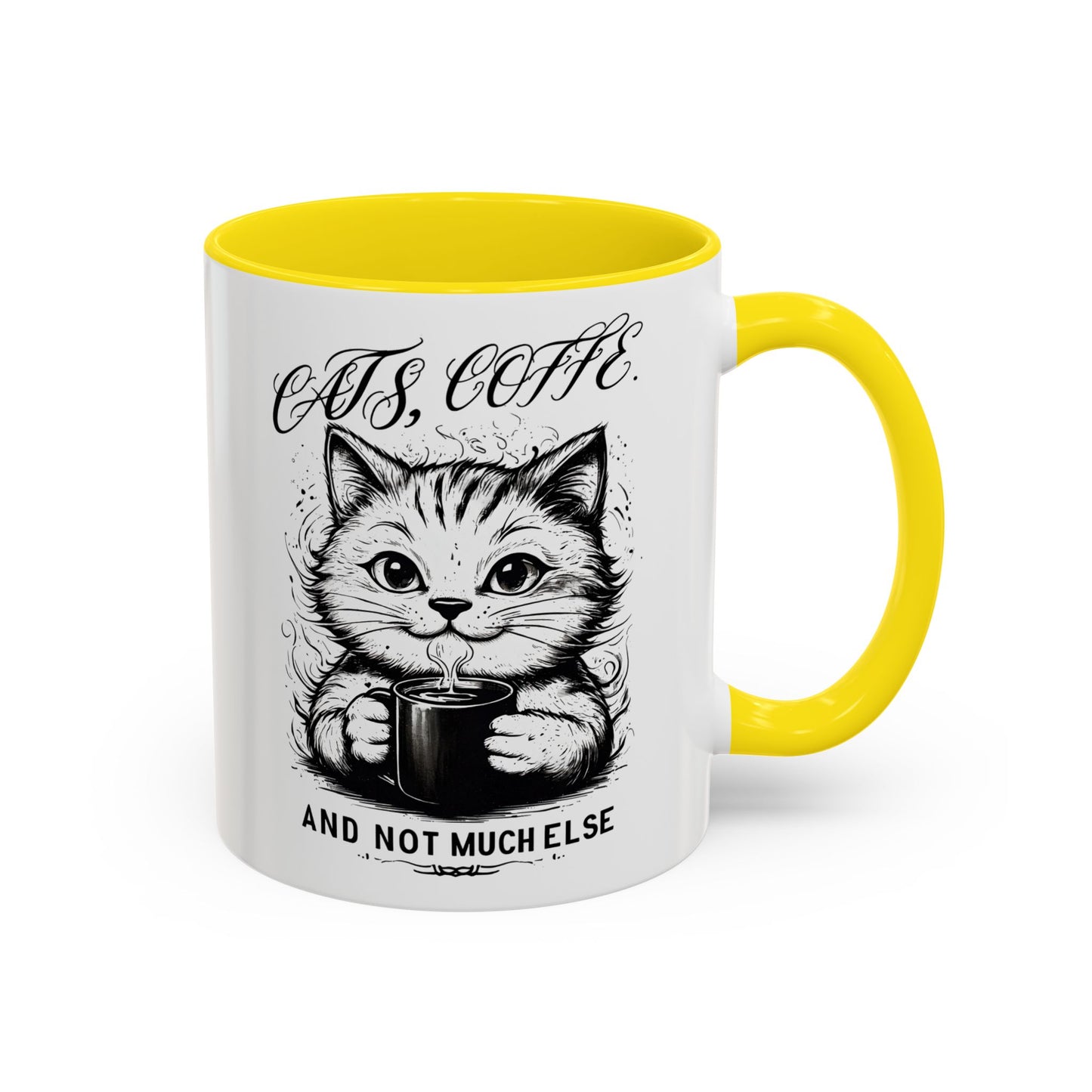 Cute Cat Coffee Mug | "Cats, Coffee, and Not Much Else" | Perfect Gift for Cat Lovers | Coffee Enthusiasts | Home/Kitchen Decor