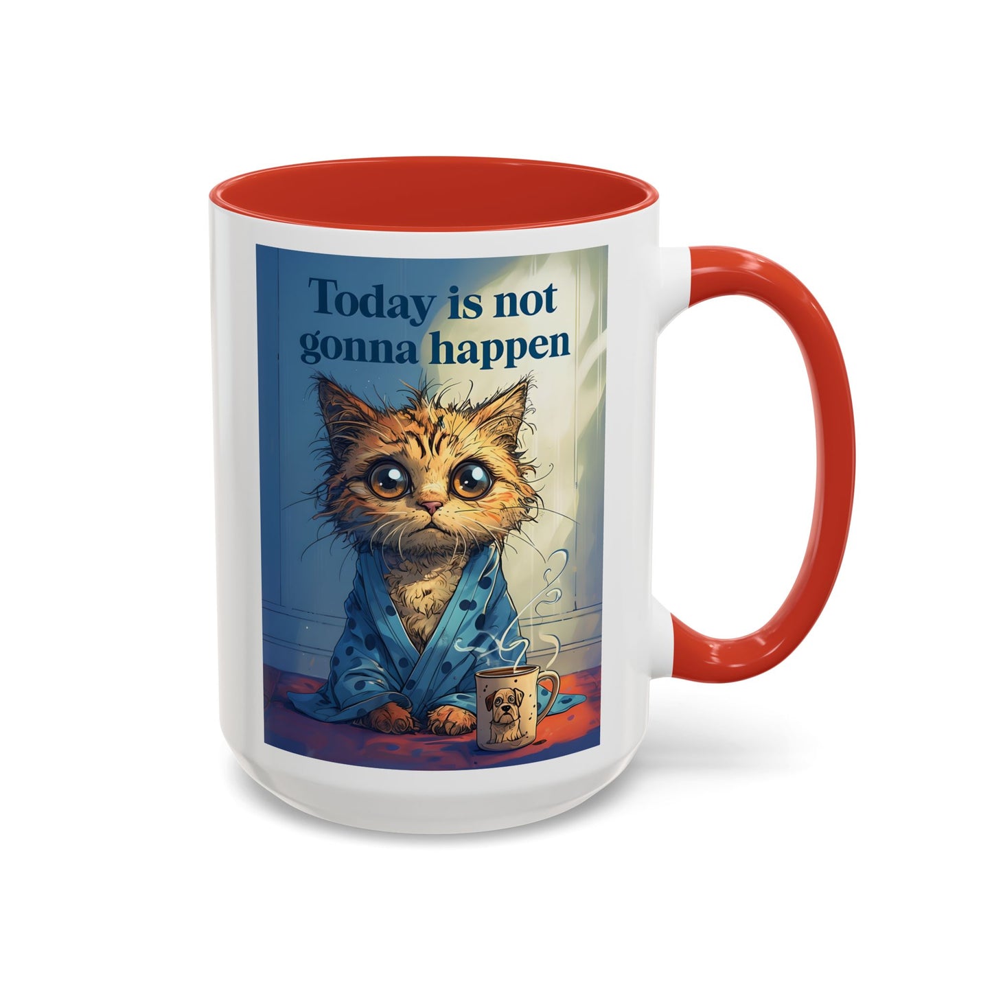 Grumpy Cat Coffee Mug – Funny Lazy Day Gift | "Today Is Not Gonna Happen" Cup | Cat Lovers | Funny Coffee Mug