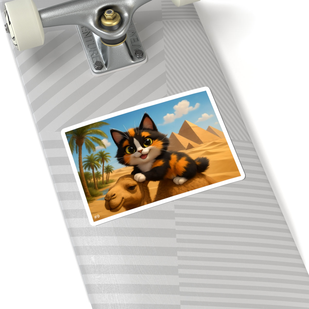 Gizmo's Sahara Desert Adventures Kiss-Cut Sticker #9 | Pet Lover Decor | Laptop Décor | Gift for Cat Lovers | Stationery | Scrapbooking | Homeschooling | World Travel
