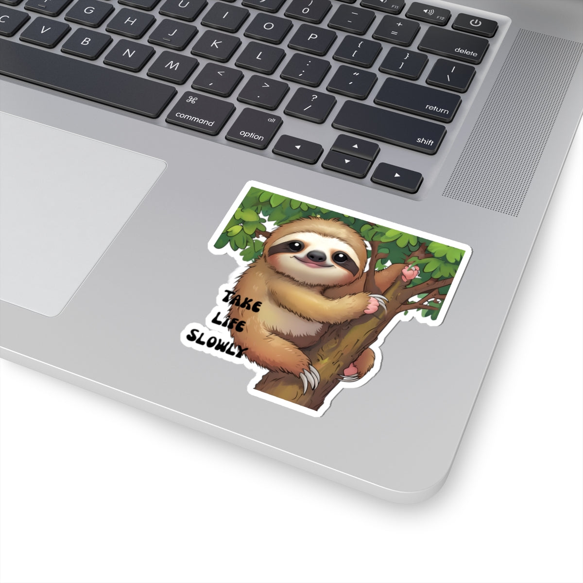 "Take Life Slowly" Sloth Kiss-Cut Sticker | Cute Motivational Animal Decal for Kids, Teachers & Homeschool Classrooms | Back-to-School Supplies