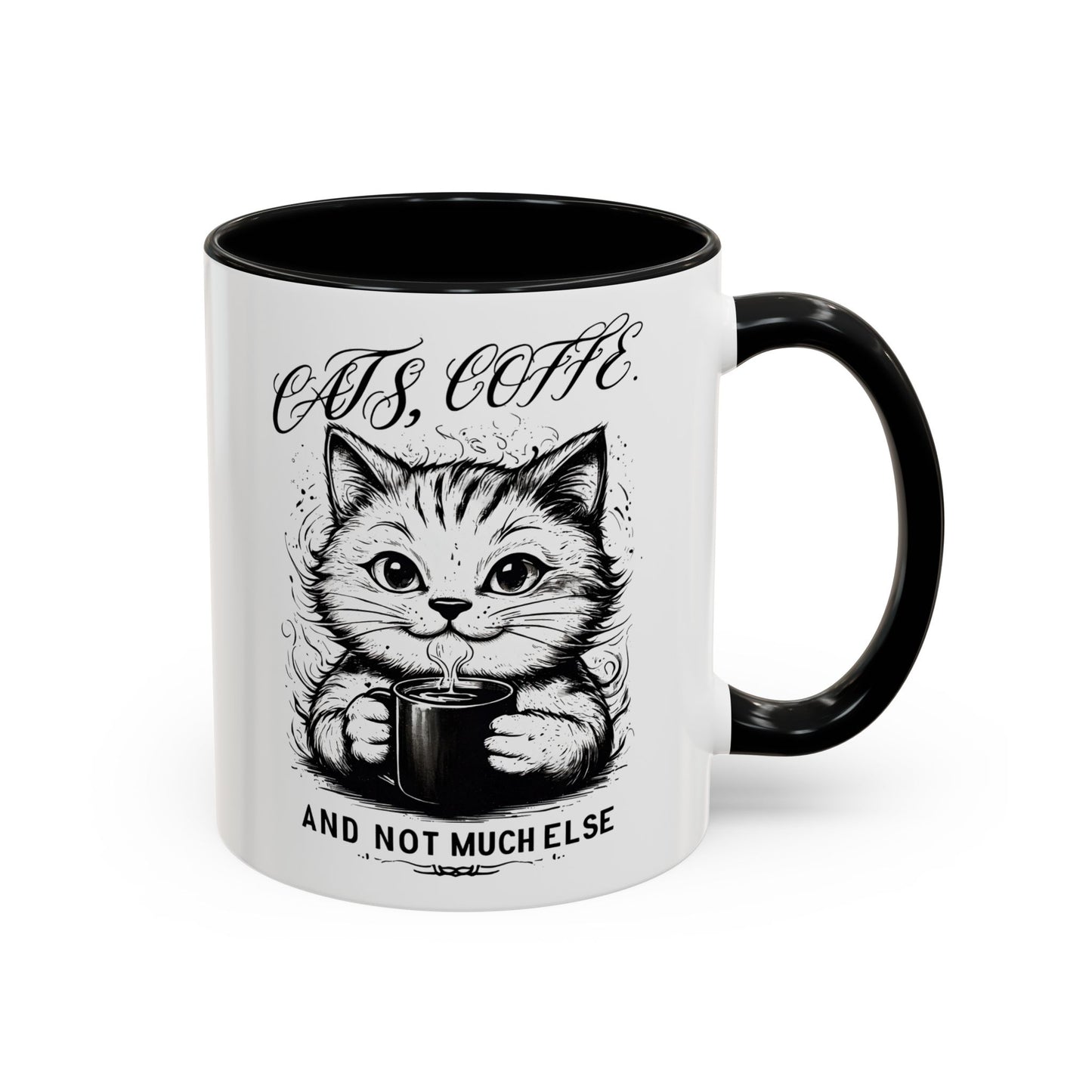 Cute Cat Coffee Mug | "Cats, Coffee, and Not Much Else" | Perfect Gift for Cat Lovers | Coffee Enthusiasts | Home/Kitchen Decor