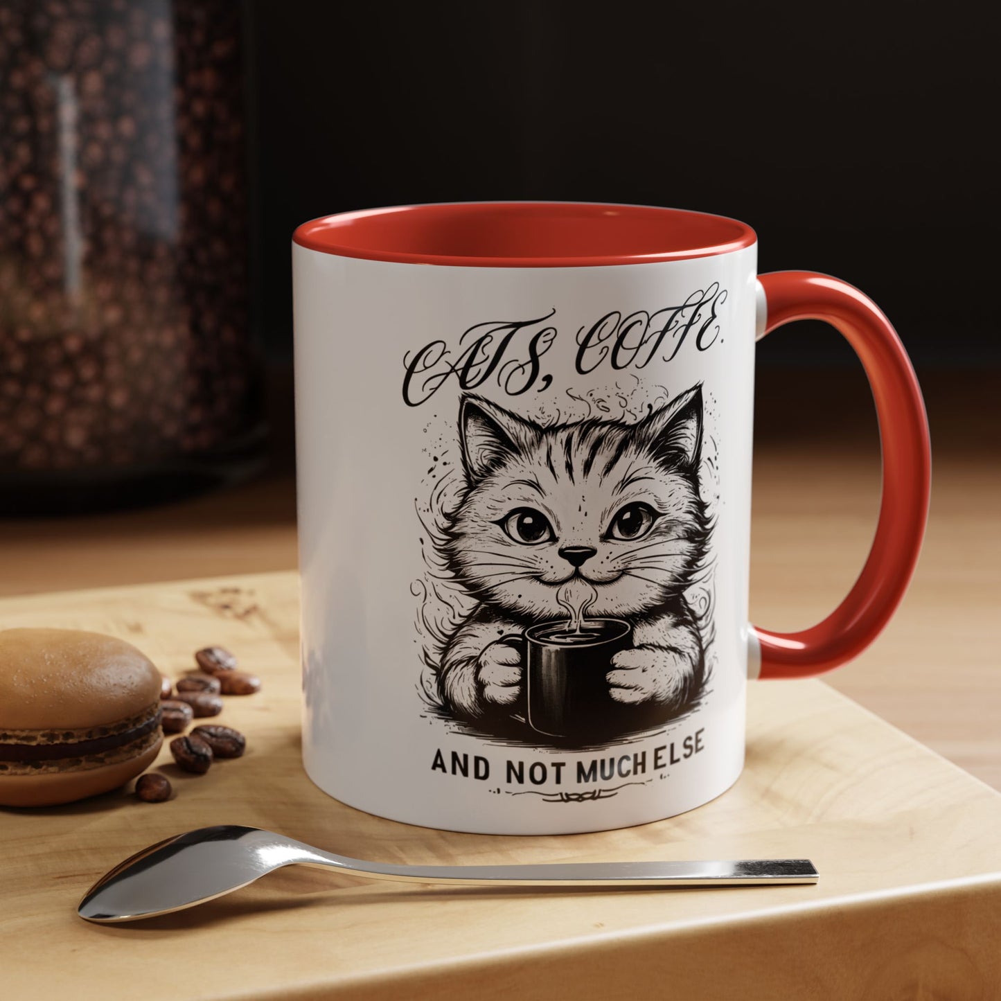 Cute Cat Coffee Mug | "Cats, Coffee, and Not Much Else" | Perfect Gift for Cat Lovers | Coffee Enthusiasts | Home/Kitchen Decor