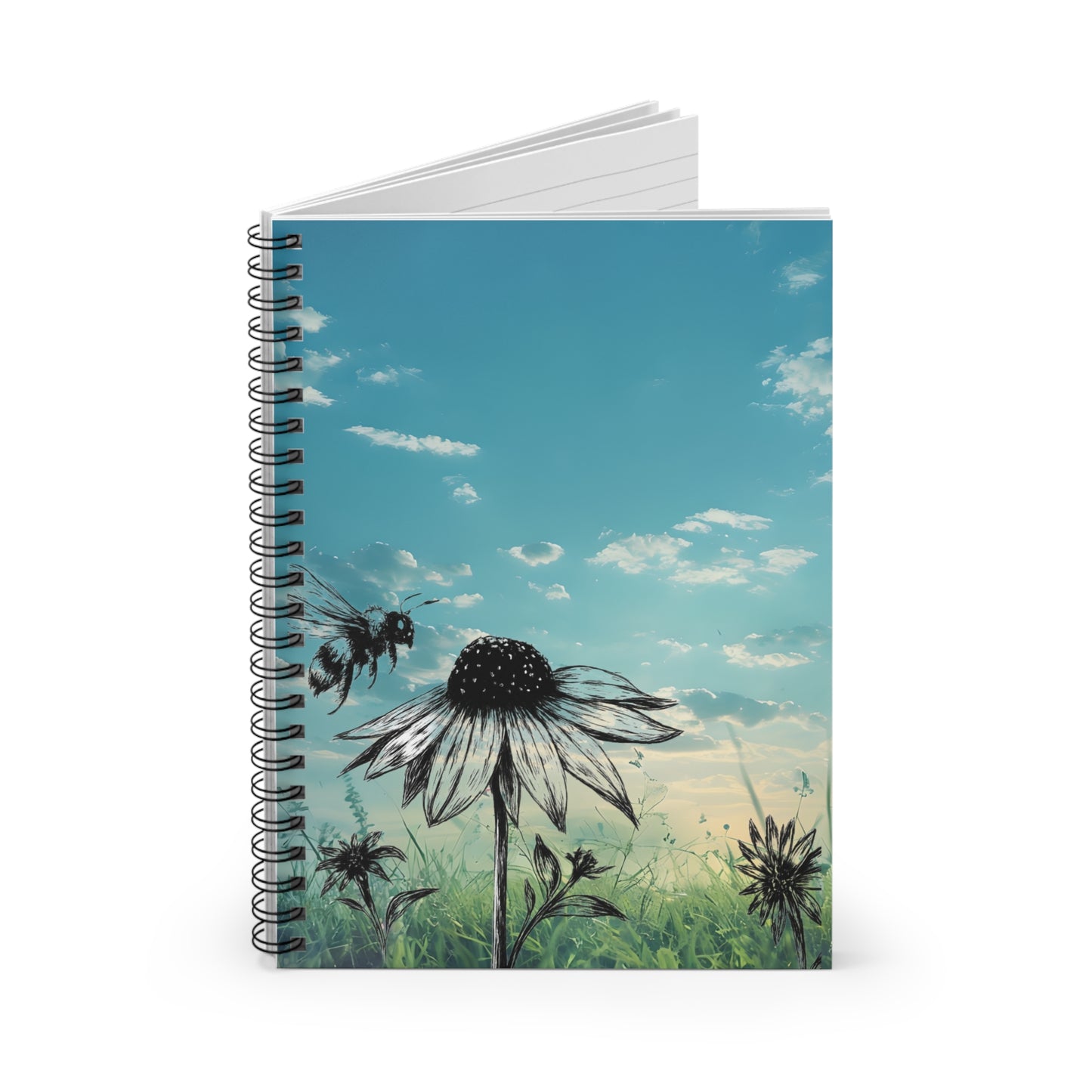 Daisy & Bee Spiral Notebook | Perfect for Nature Lovers | Journal | Gift | Art | Writing | School Supplies | ADHD | Office