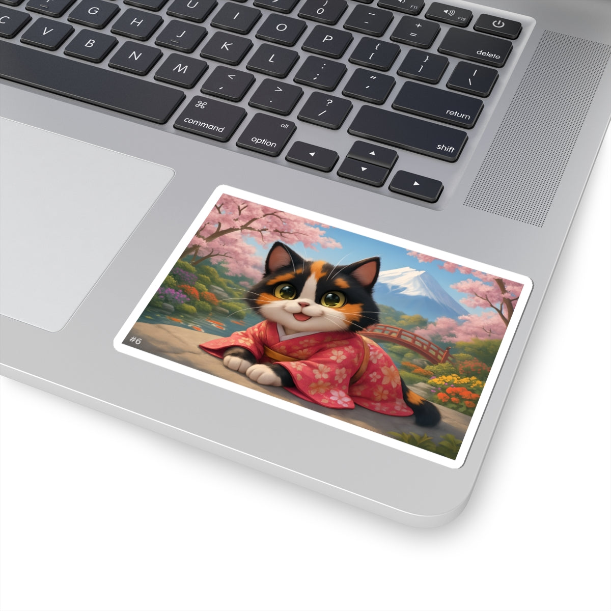 Gizmo's Japan Cherry Blossom Adventures Kiss-Cut Sticker #6 | Pet Lover Decor | Laptop Décor | Gift for Cat Lovers | Stationery | Scrapbooking | Homeschooling | World Travel