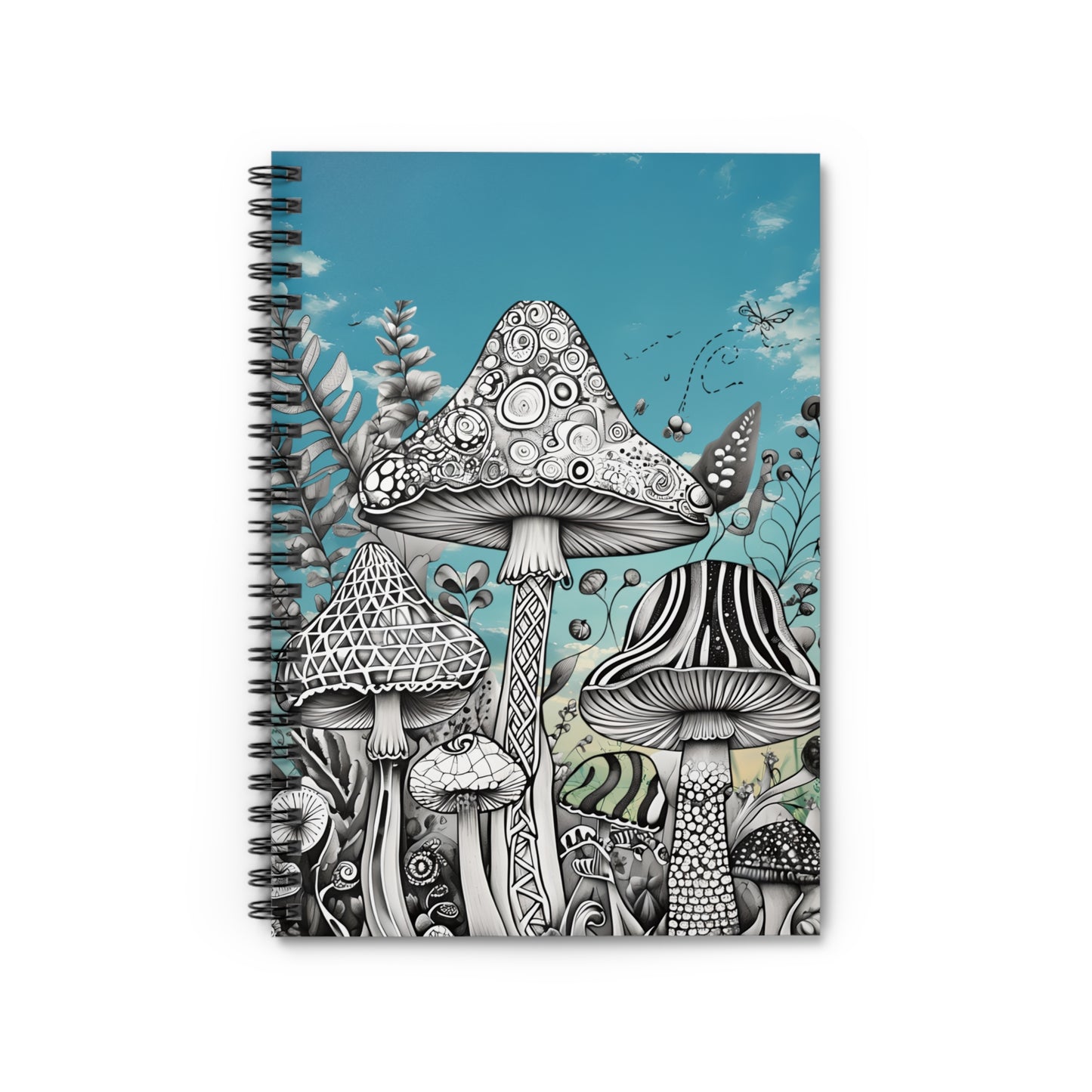 Mushroom Spiral Notebook | Nature Lover's Journal | Sketchbook Gift | Eclectic Stationery | Creative Writing | Eco-Friendly Notebook