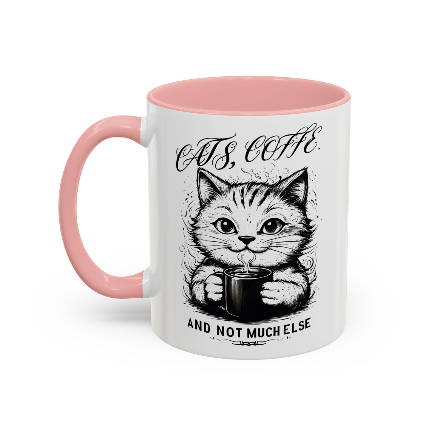 Cute Cat Coffee Mug | "Cats, Coffee, and Not Much Else" | Perfect Gift for Cat Lovers | Coffee Enthusiasts | Home/Kitchen Decor