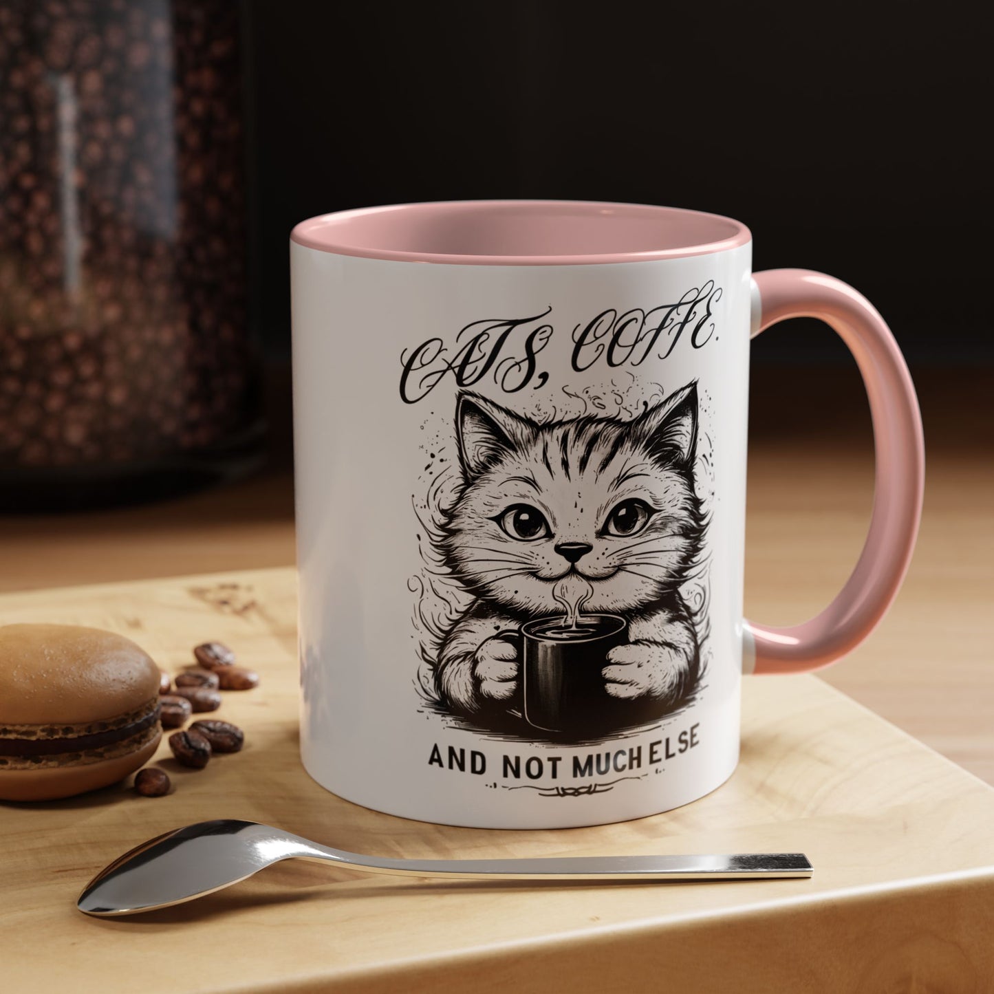 Cute Cat Coffee Mug | "Cats, Coffee, and Not Much Else" | Perfect Gift for Cat Lovers | Coffee Enthusiasts | Home/Kitchen Decor