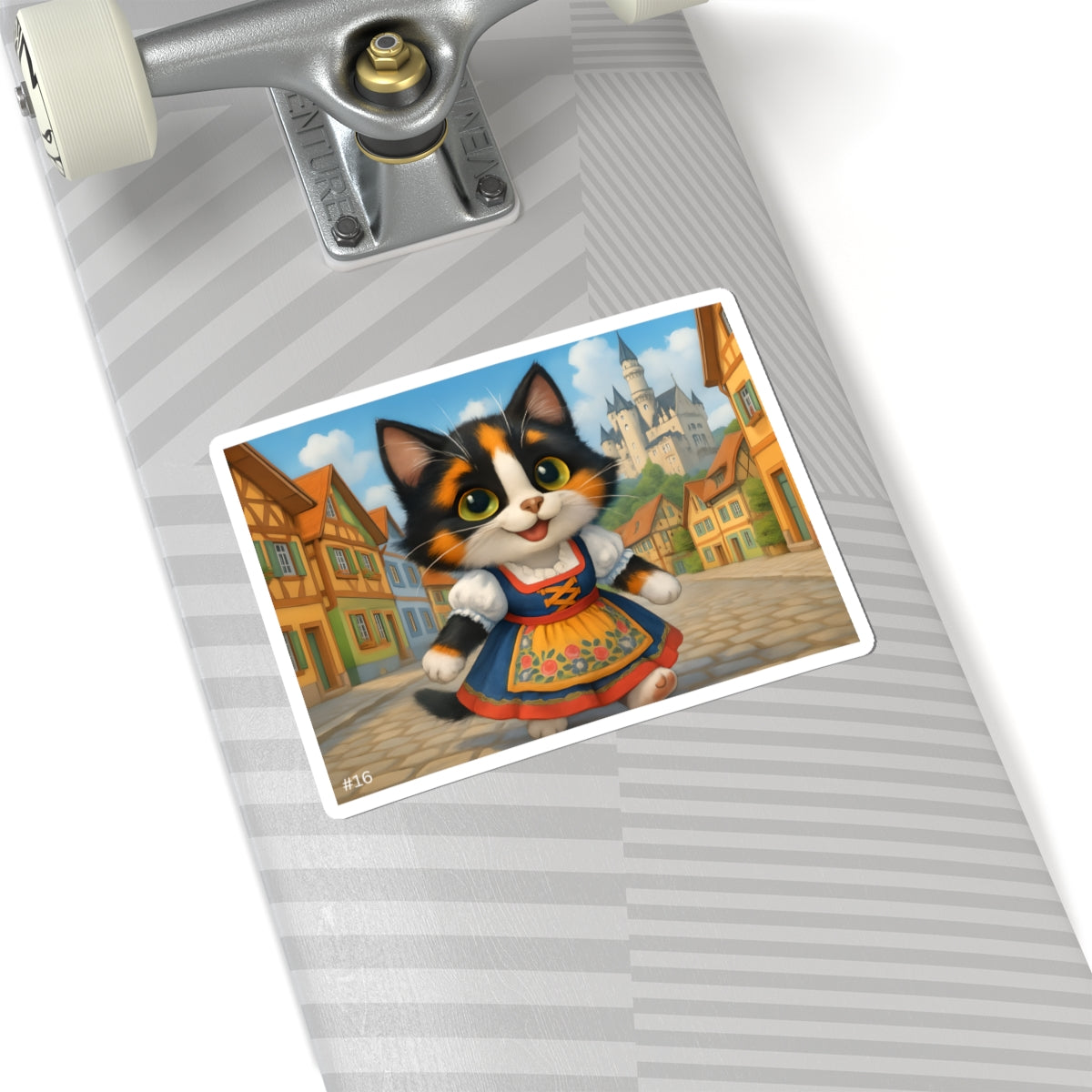 Gizmo's Germany Castle Adventures Kiss-Cut Sticker #16 | Pet Lover Decor | Laptop Décor | Gift for Cat Lovers | Stationery | Scrapbooking | Homeschooling | World Travel
