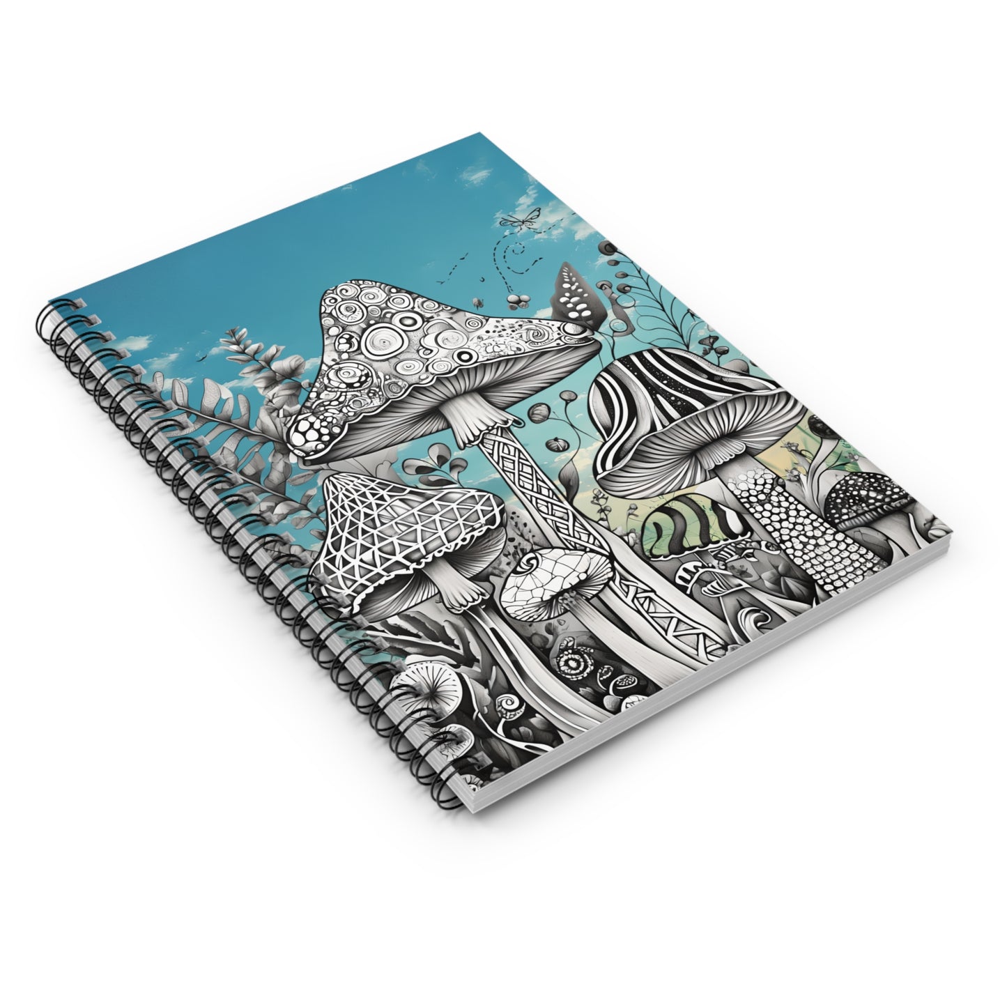 Mushroom Spiral Notebook | Nature Lover's Journal | Sketchbook Gift | Eclectic Stationery | Creative Writing | Eco-Friendly Notebook
