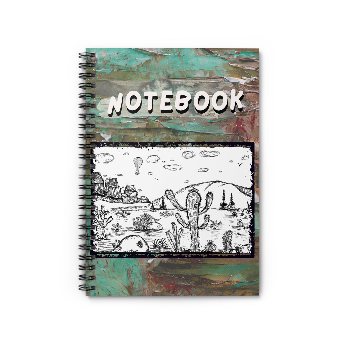 Desert Cactus Spiral Notebook -6 x 8 | Nature Lover's Journal | Art Sketchbook | Gift for Students | Eco-Friendly Notebook | Travel Log | Back-to-school