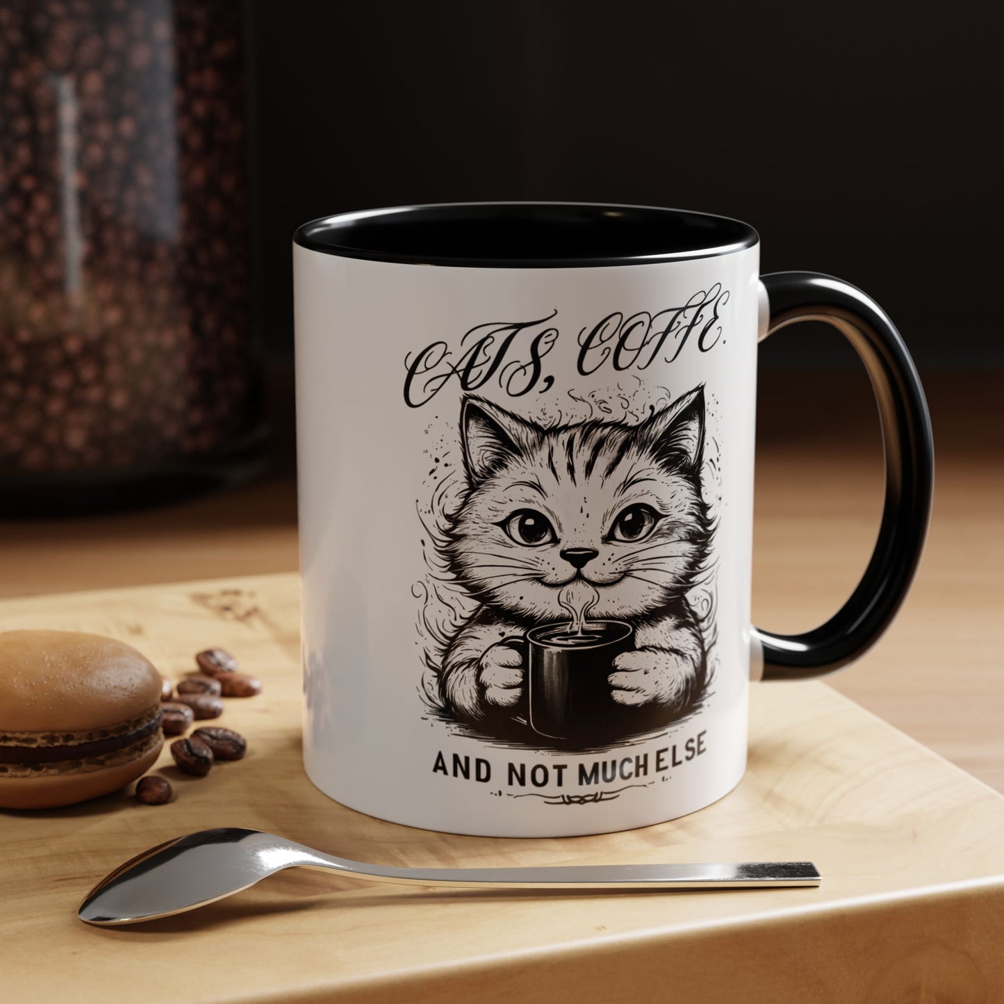 Cute Cat Coffee Mug | "Cats, Coffee, and Not Much Else" | Perfect Gift for Cat Lovers | Coffee Enthusiasts | Home/Kitchen Decor