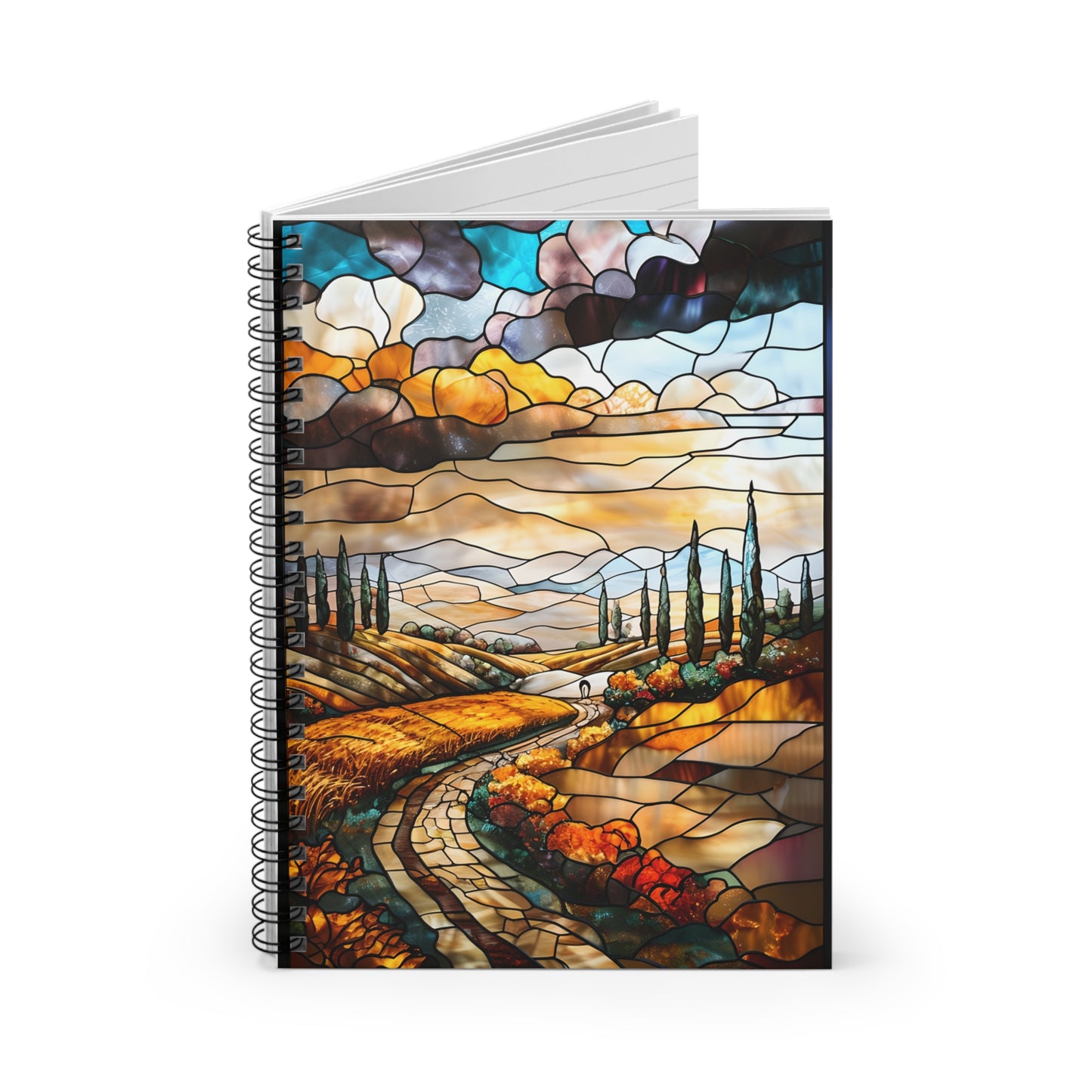 Stained Glass Spiral Notebook | Nature Journal | Notebook | Gift for Writers | Stationery | Art Lover's Diary | ADHD | Stress Relief