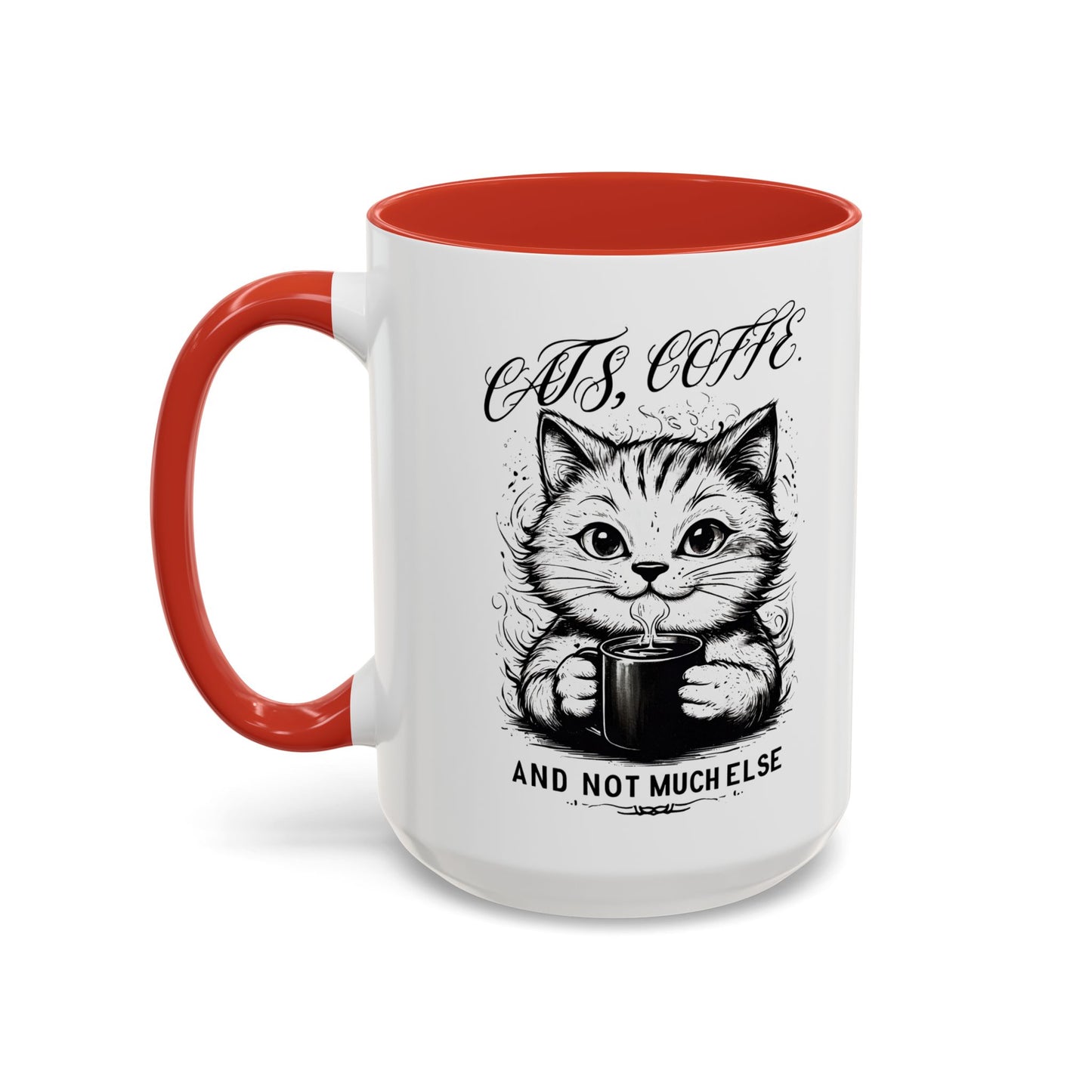 Cute Cat Coffee Mug | "Cats, Coffee, and Not Much Else" | Perfect Gift for Cat Lovers | Coffee Enthusiasts | Home/Kitchen Decor
