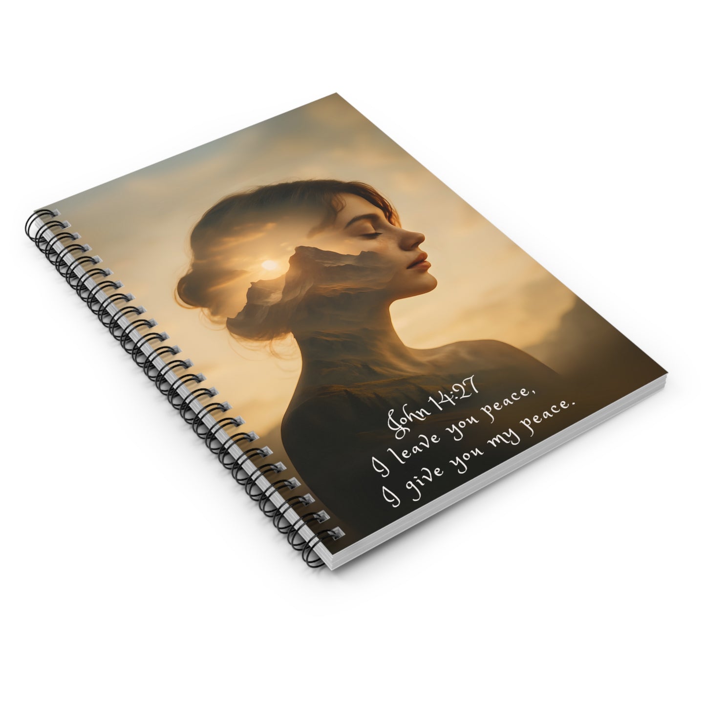 Spiritual Meditation Journal – “I Give You My Peace” | Scripture Notebook | Inspirational Journal | Mental Wellness Health Journal