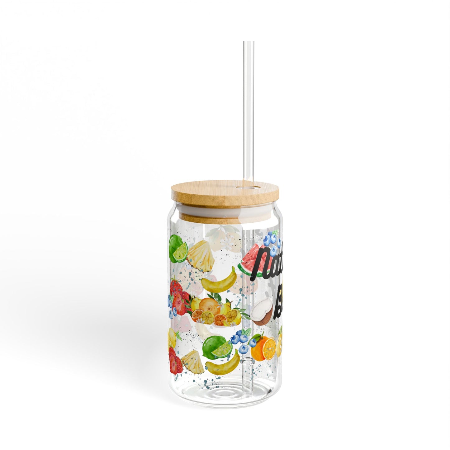 NATURE’S BEST Glass Sipper Cup | Fruit Drinks | Matcha | Dirty Soda Cup | Iced Tea | Student Accessory | Medical Professionals | Wedding/Anniversary, Housewarming Gift