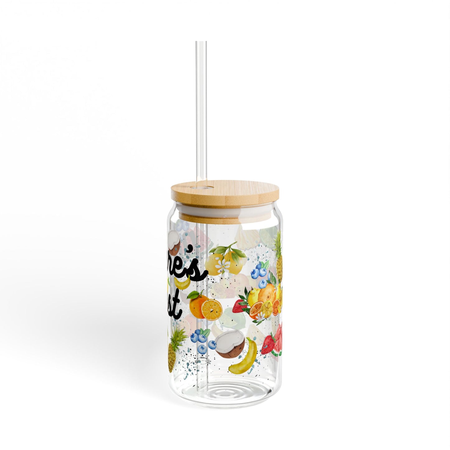NATURE’S BEST Glass Sipper Cup | Fruit Drinks | Matcha | Dirty Soda Cup | Iced Tea | Student Accessory | Medical Professionals | Wedding/Anniversary, Housewarming Gift