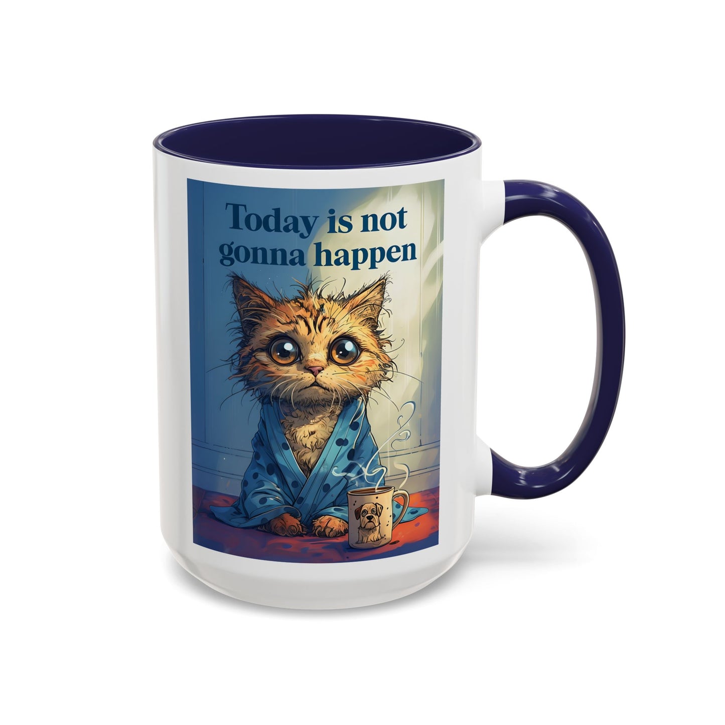 Grumpy Cat Coffee Mug – Funny Lazy Day Gift | "Today Is Not Gonna Happen" Cup | Cat Lovers | Funny Coffee Mug
