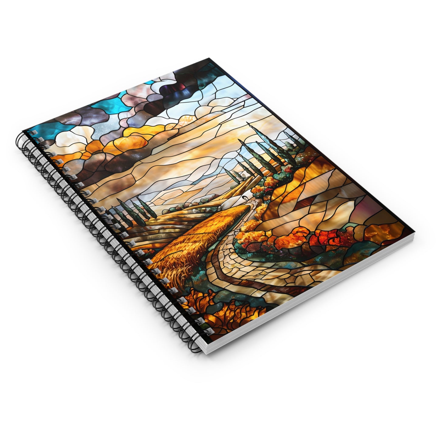 Stained Glass Spiral Notebook | Nature Journal | Notebook | Gift for Writers | Stationery | Art Lover's Diary | ADHD | Stress Relief