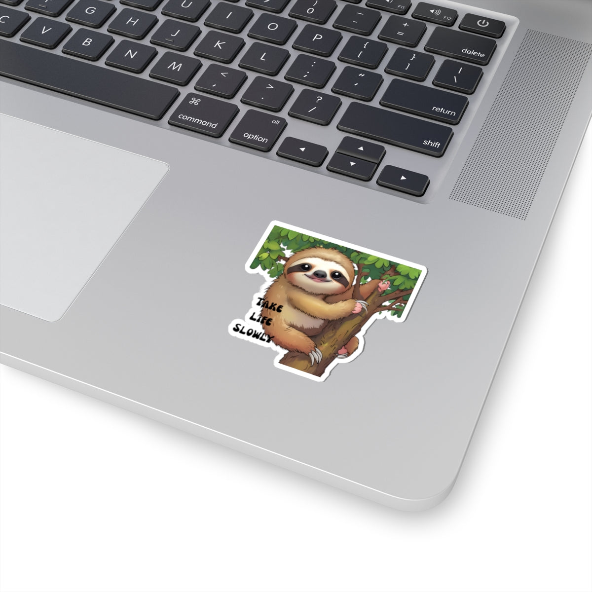 "Take Life Slowly" Sloth Kiss-Cut Sticker | Cute Motivational Animal Decal for Kids, Teachers & Homeschool Classrooms | Back-to-School Supplies