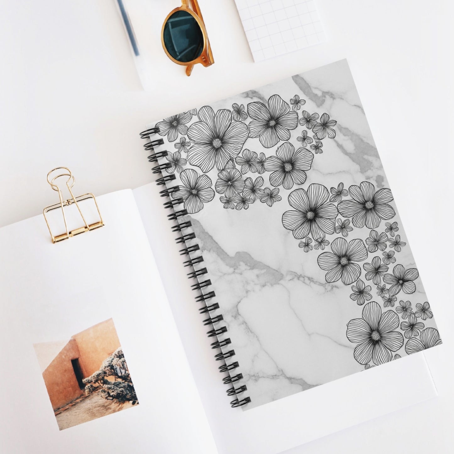 Cascading Flowers Spiral Notebook | Wedding Gift | Journal | School Supplies | Unisex Gift | Nature Lover | ADHD/Stress
