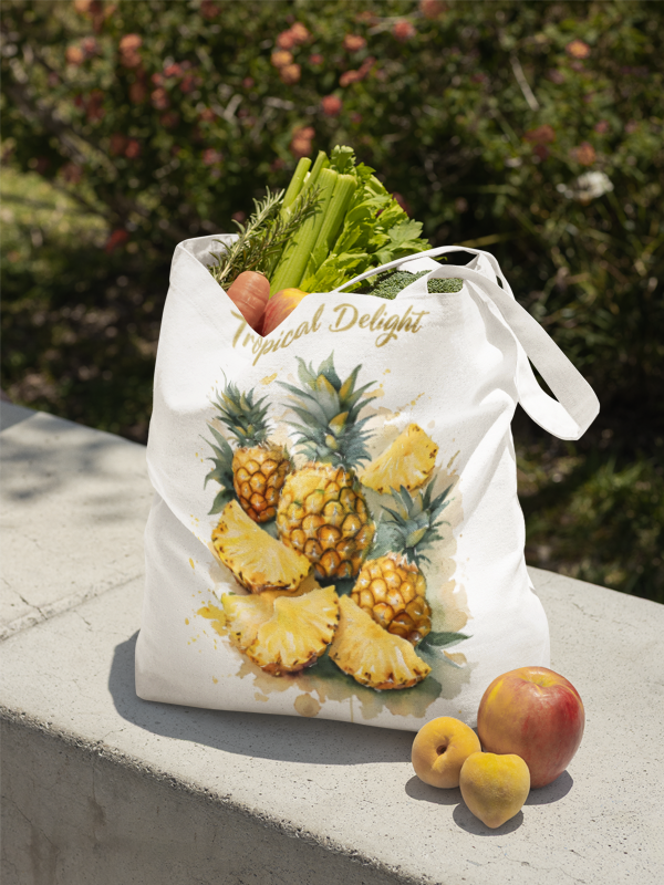 Tropical Delight Pineapple Tote | Beach Bag | Summer Accessory | Gift for Friends | Eco-friendly Shopper