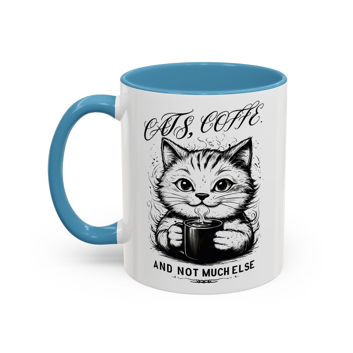 Cute Cat Coffee Mug | "Cats, Coffee, and Not Much Else" | Perfect Gift for Cat Lovers | Coffee Enthusiasts | Home/Kitchen Decor