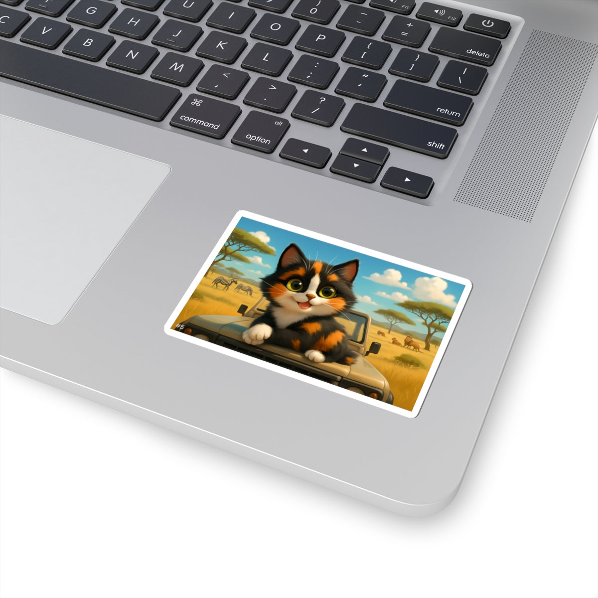 Gizmo's Serengeti Safari Adventures Kiss-Cut Sticker #5 | Pet Lover Decor | Laptop Décor | Gift for Cat Lovers | Stationery | Scrapbooking | Homeschooling | World Travel