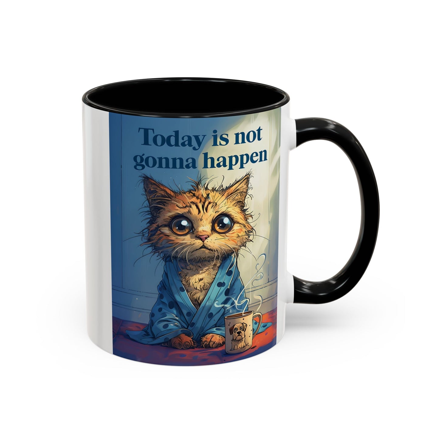 Grumpy Cat Coffee Mug – Funny Lazy Day Gift | "Today Is Not Gonna Happen" Cup | Cat Lovers | Funny Coffee Mug