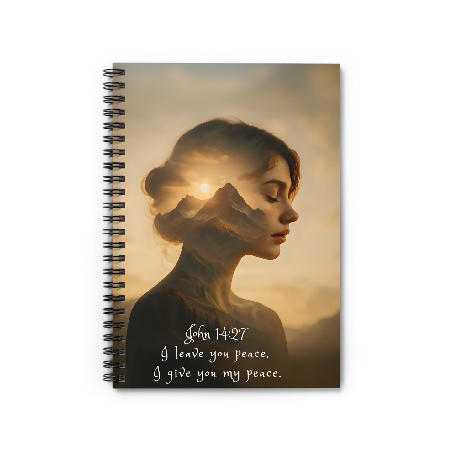 Spiritual Meditation Journal – “I Give You My Peace” | Scripture Notebook | Inspirational Journal | Mental Wellness Health Journal