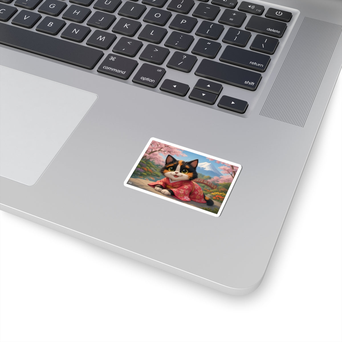 Gizmo's Japan Cherry Blossom Adventures Kiss-Cut Sticker #6 | Pet Lover Decor | Laptop Décor | Gift for Cat Lovers | Stationery | Scrapbooking | Homeschooling | World Travel