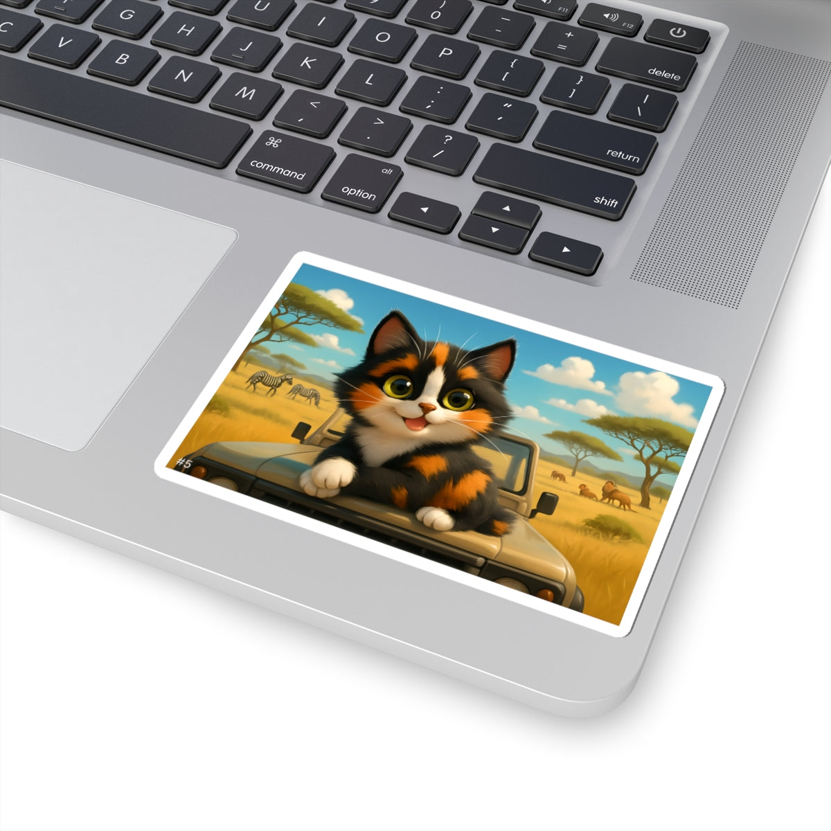 Gizmo's Serengeti Safari Adventures Kiss-Cut Sticker #5 | Pet Lover Decor | Laptop Décor | Gift for Cat Lovers | Stationery | Scrapbooking | Homeschooling | World Travel