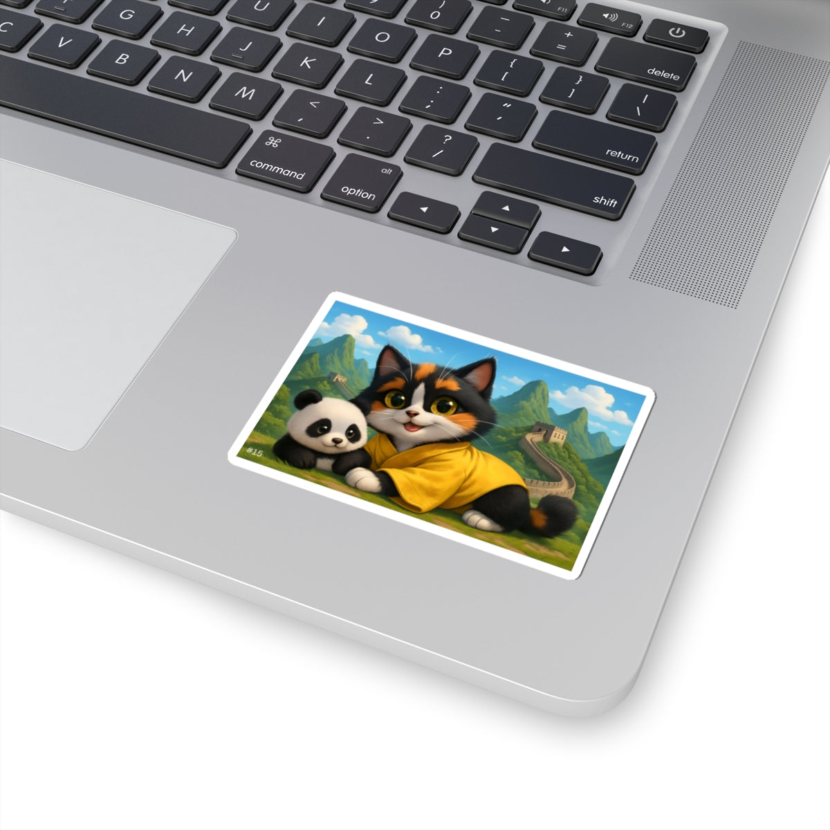 Gizmo's China's Great Wall Adventures Kiss-Cut Sticker #15 | Pet Lover Decor | Laptop Décor | Gift for Cat Lovers | Stationery | Scrapbooking | Homeschooling | World Travel