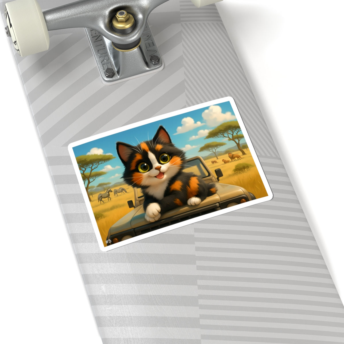 Gizmo's Serengeti Safari Adventures Kiss-Cut Sticker #5 | Pet Lover Decor | Laptop Décor | Gift for Cat Lovers | Stationery | Scrapbooking | Homeschooling | World Travel
