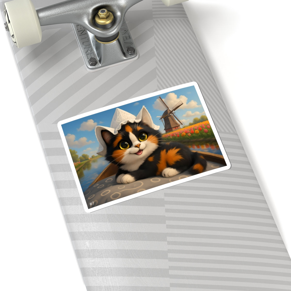 Gizmo's Netherlands Canal Cruise Adventures Kiss-Cut Sticker #7 | Pet Lover Decor | Laptop Décor | Gift for Cat Lovers | Stationery | Scrapbooking | Homeschooling | World Travel