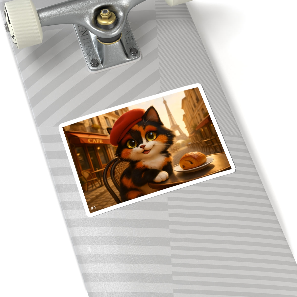Gizmo's Paris Adventure Kiss-Cut Sticker #4 | Pet Lover Decor | Laptop Décor | Gift for Cat Lovers | Stationery | Scrapbooking | Homeschooling | World Travels