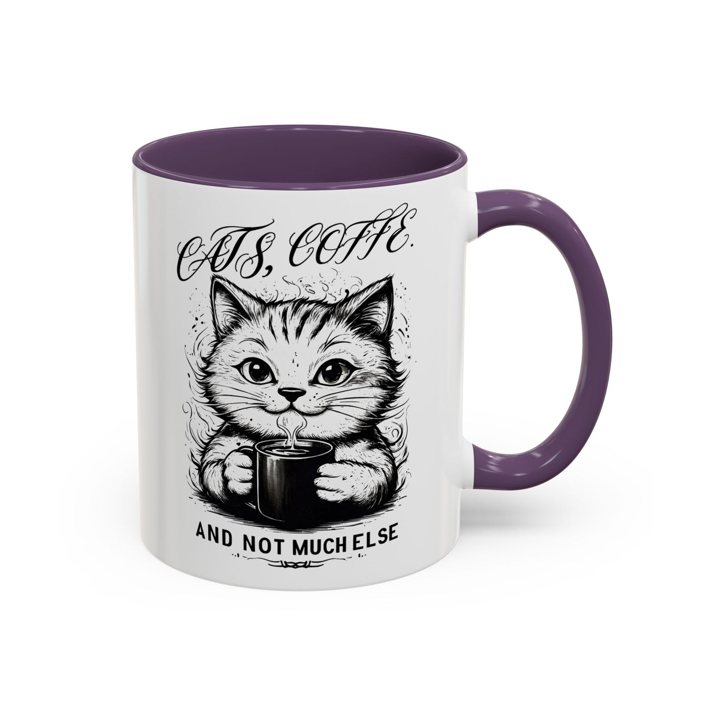 Cute Cat Coffee Mug | "Cats, Coffee, and Not Much Else" | Perfect Gift for Cat Lovers | Coffee Enthusiasts | Home/Kitchen Decor