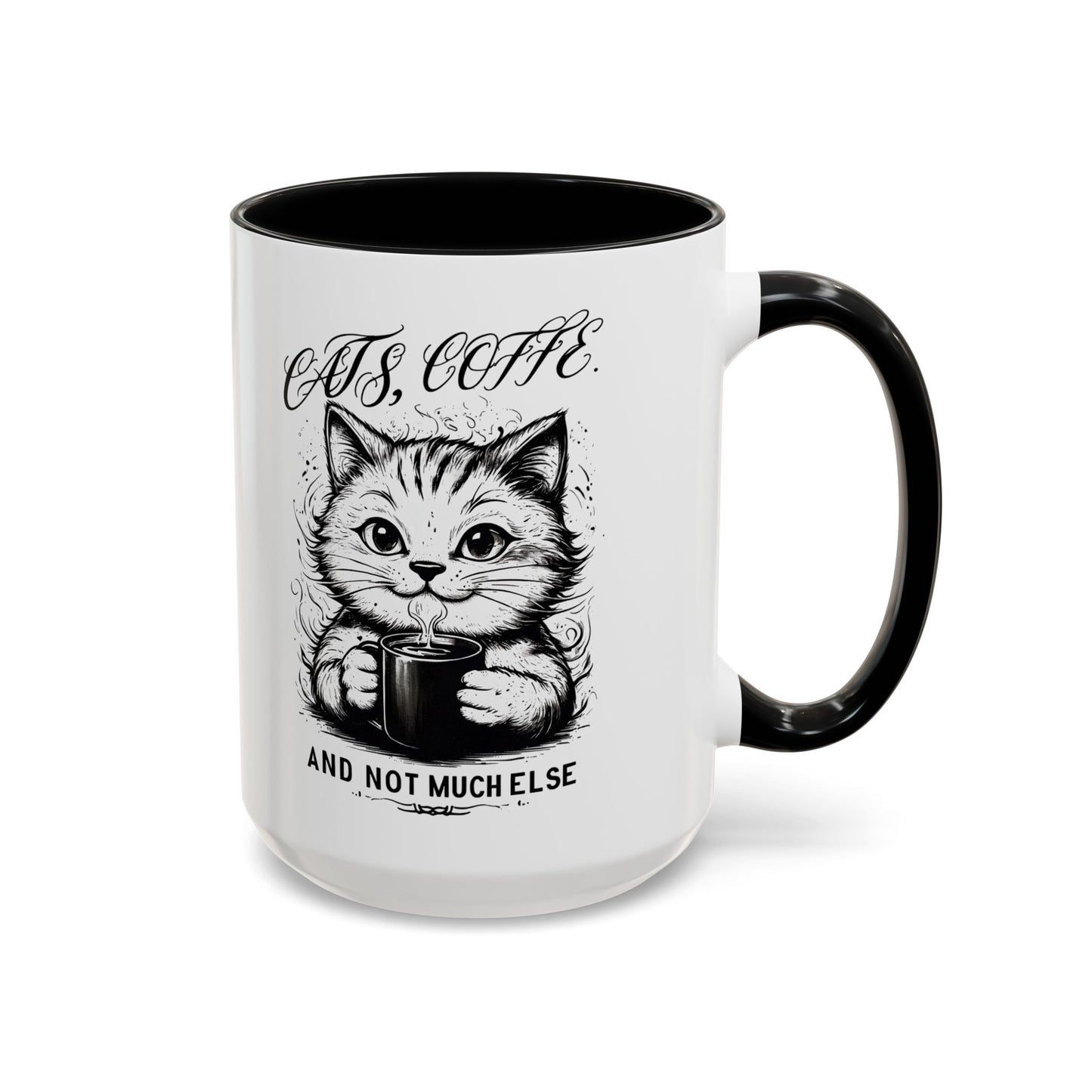 Cute Cat Coffee Mug | "Cats, Coffee, and Not Much Else" | Perfect Gift for Cat Lovers | Coffee Enthusiasts | Home/Kitchen Decor