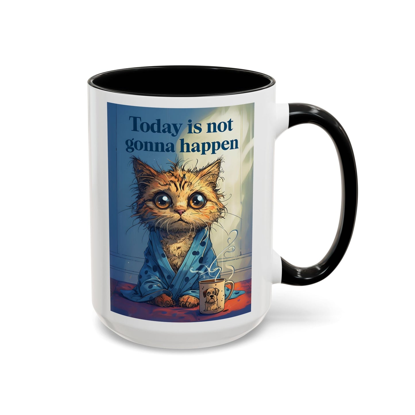 Grumpy Cat Coffee Mug – Funny Lazy Day Gift | "Today Is Not Gonna Happen" Cup | Cat Lovers | Funny Coffee Mug