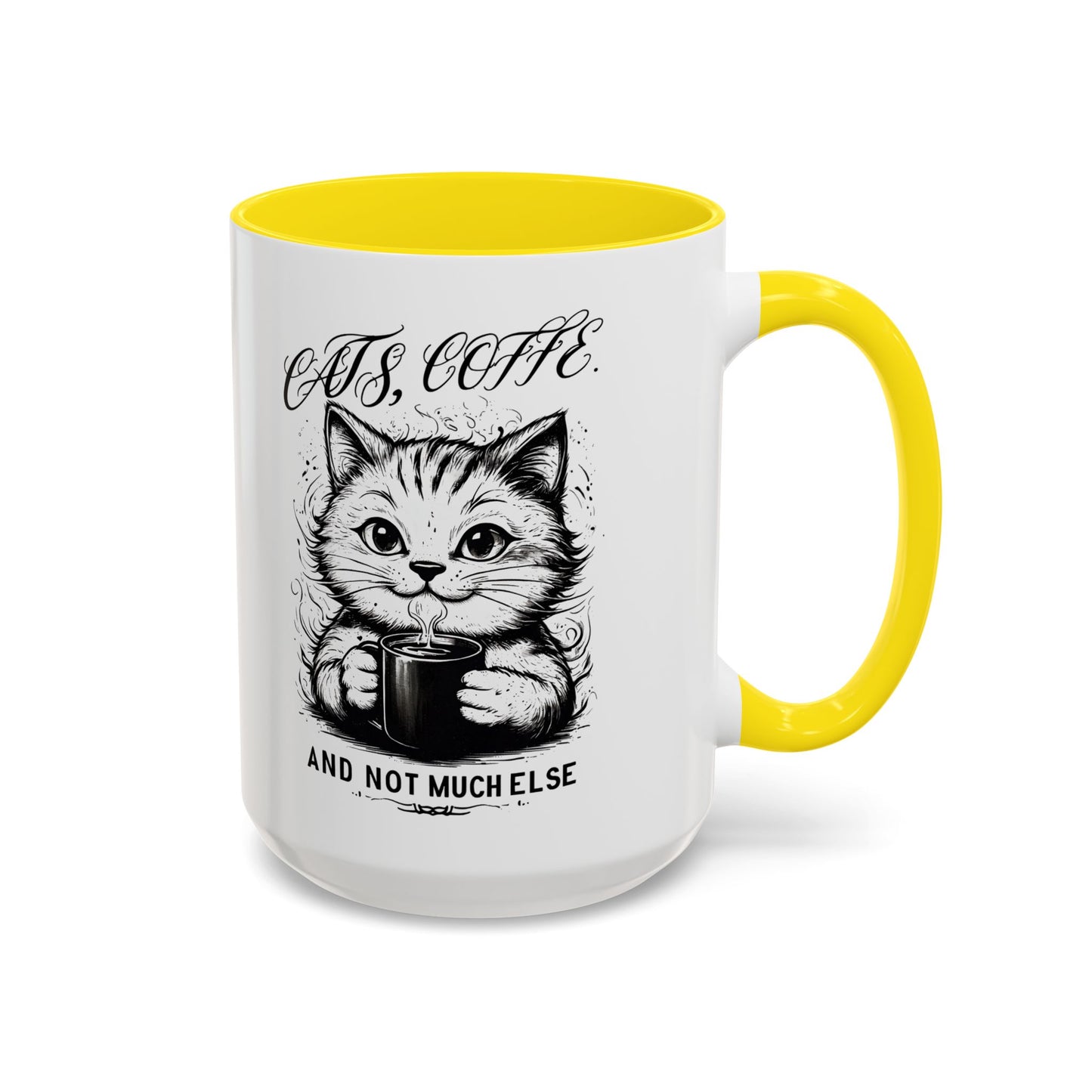 Cute Cat Coffee Mug | "Cats, Coffee, and Not Much Else" | Perfect Gift for Cat Lovers | Coffee Enthusiasts | Home/Kitchen Decor