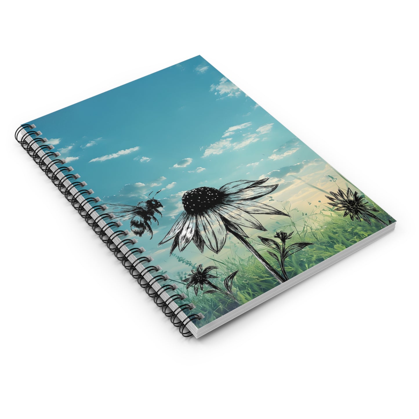 Daisy & Bee Spiral Notebook | Perfect for Nature Lovers | Journal | Gift | Art | Writing | School Supplies | ADHD | Office