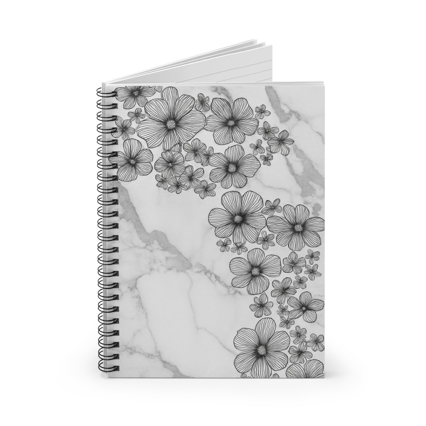 Cascading Flowers Spiral Notebook | Wedding Gift | Journal | School Supplies | Unisex Gift | Nature Lover | ADHD/Stress