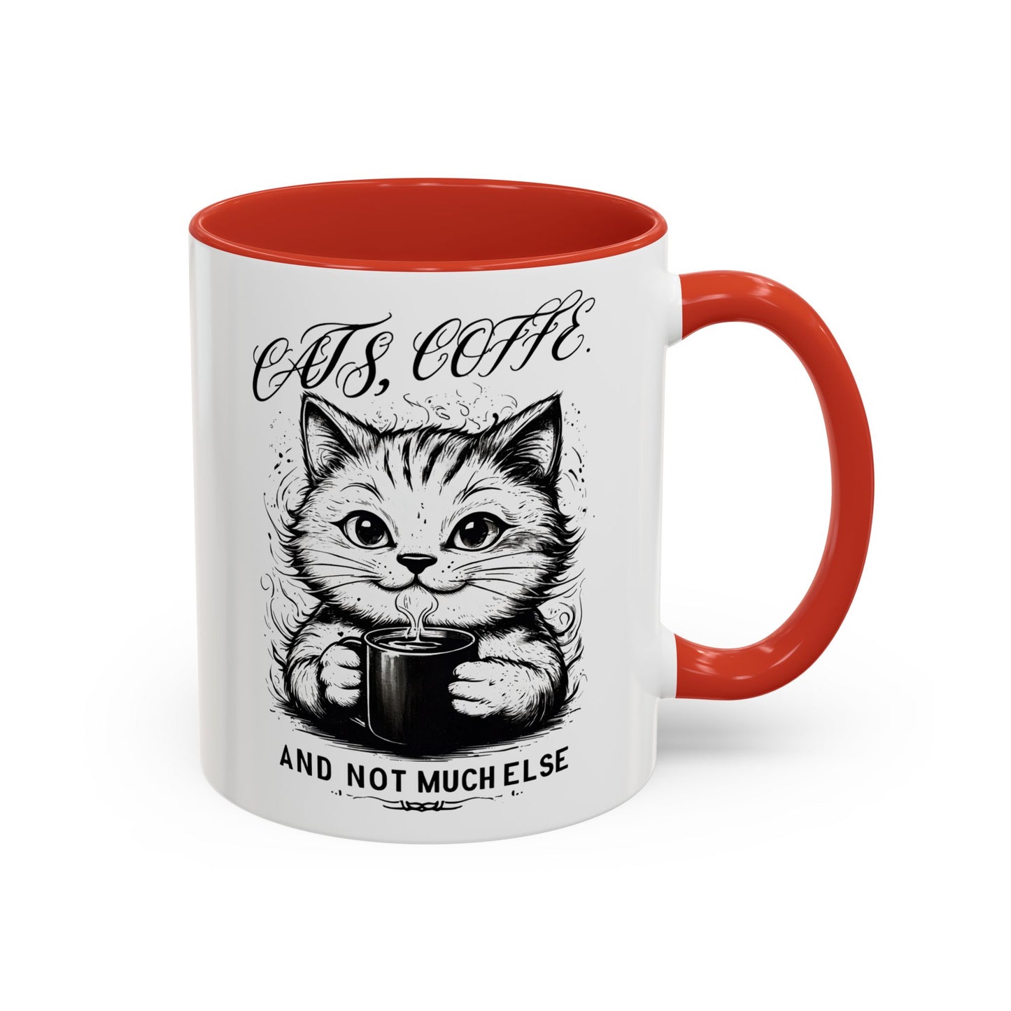 Cute Cat Coffee Mug | "Cats, Coffee, and Not Much Else" | Perfect Gift for Cat Lovers | Coffee Enthusiasts | Home/Kitchen Decor