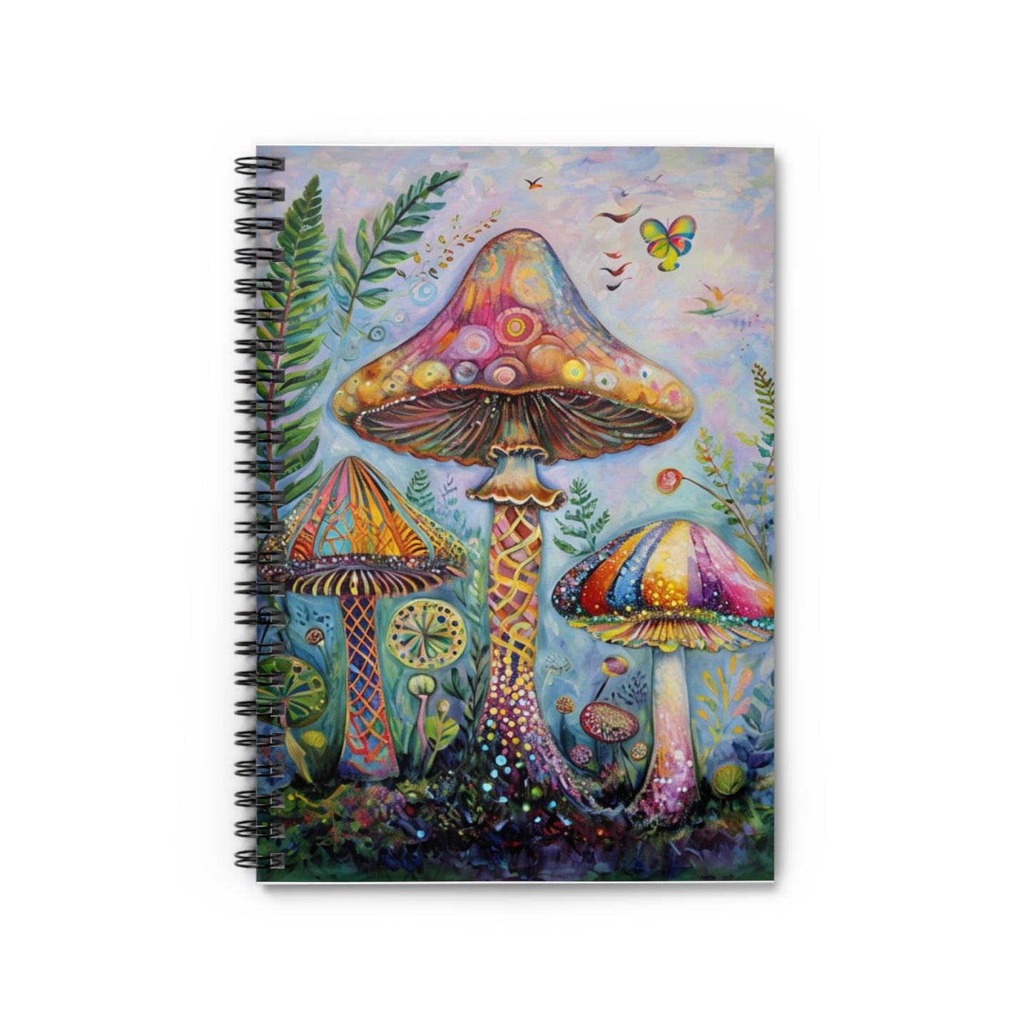 Enchanted Toadstool Dreams – Whimsical Mushroom Spiral Notebook | Artistic Journal for Creatives | Gift for Writers | Boho Decor | School Supplies | Teen Girl Must Have