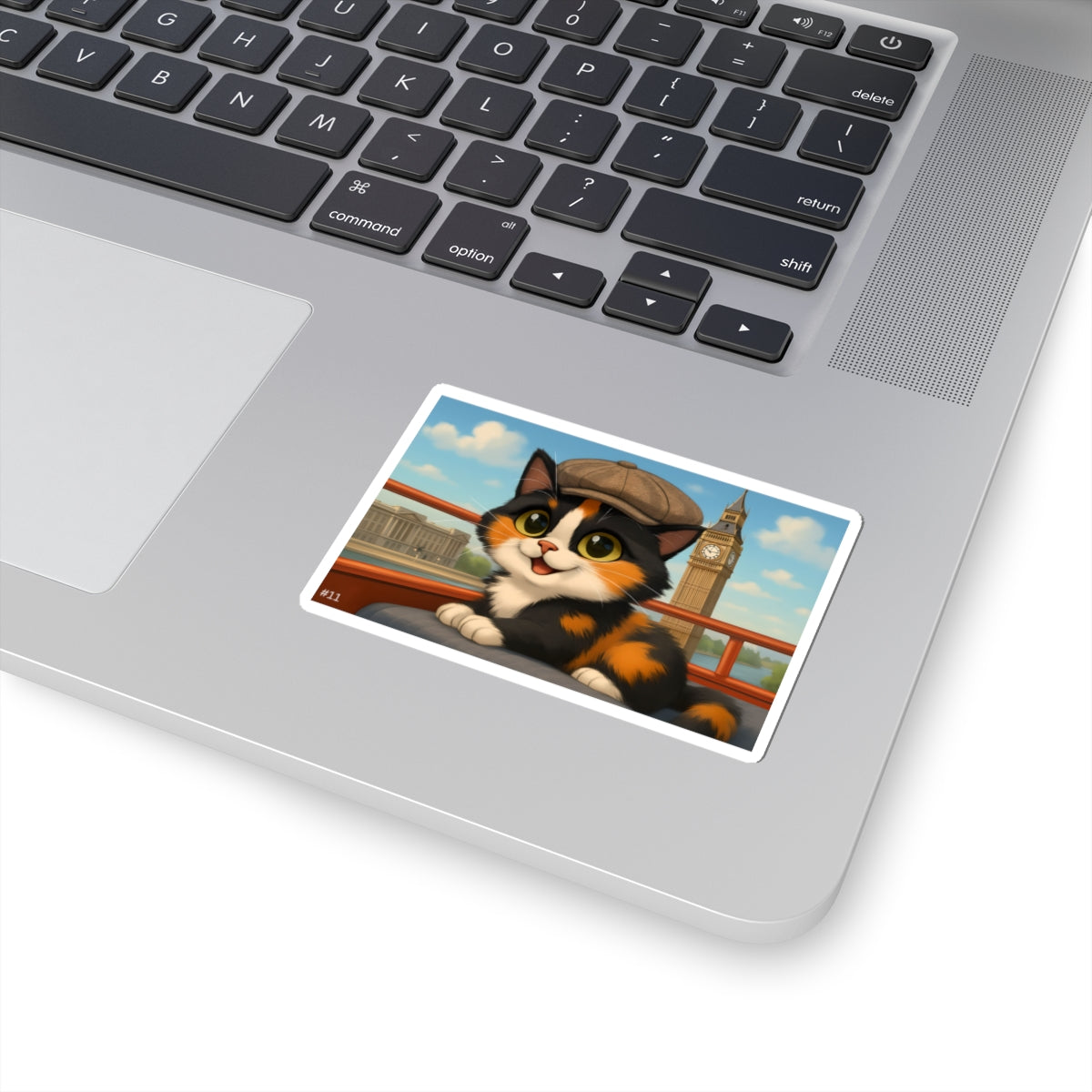 Gizmo's London, England Adventures Kiss-Cut Sticker #11 | Pet Lover Decor | Laptop Décor | Gift for Cat Lovers | Stationery | Scrapbooking | Homeschooling | World Travel