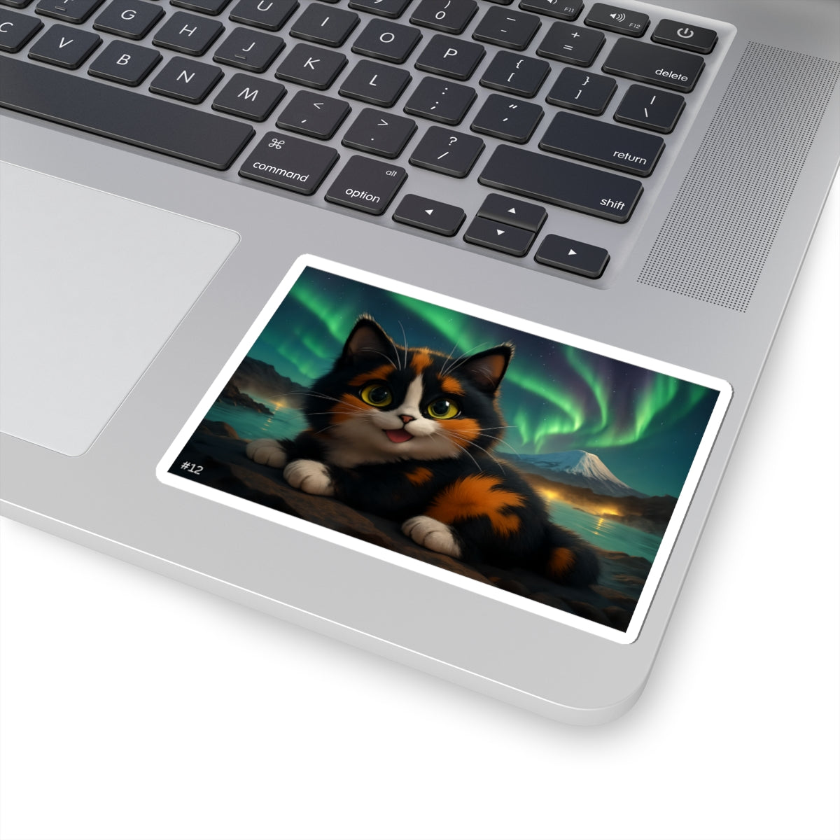 Gizmo's Land of Fire & Ice, Iceland Adventures Kiss-Cut Sticker #12 | Pet Lover Decor | Laptop Décor | Gift for Cat Lovers | Stationery | Scrapbooking | Homeschooling | World Travel