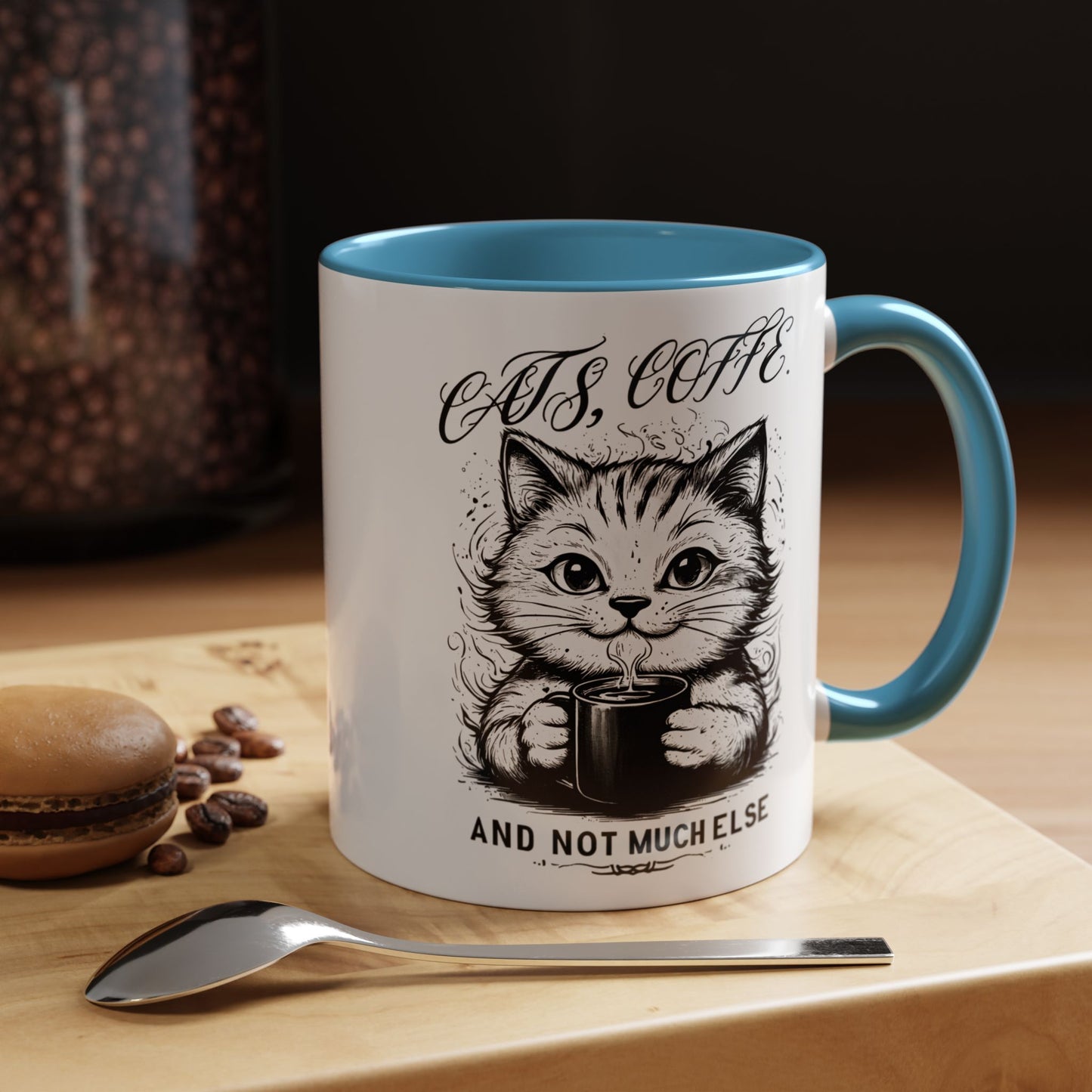 Cute Cat Coffee Mug | "Cats, Coffee, and Not Much Else" | Perfect Gift for Cat Lovers | Coffee Enthusiasts | Home/Kitchen Decor