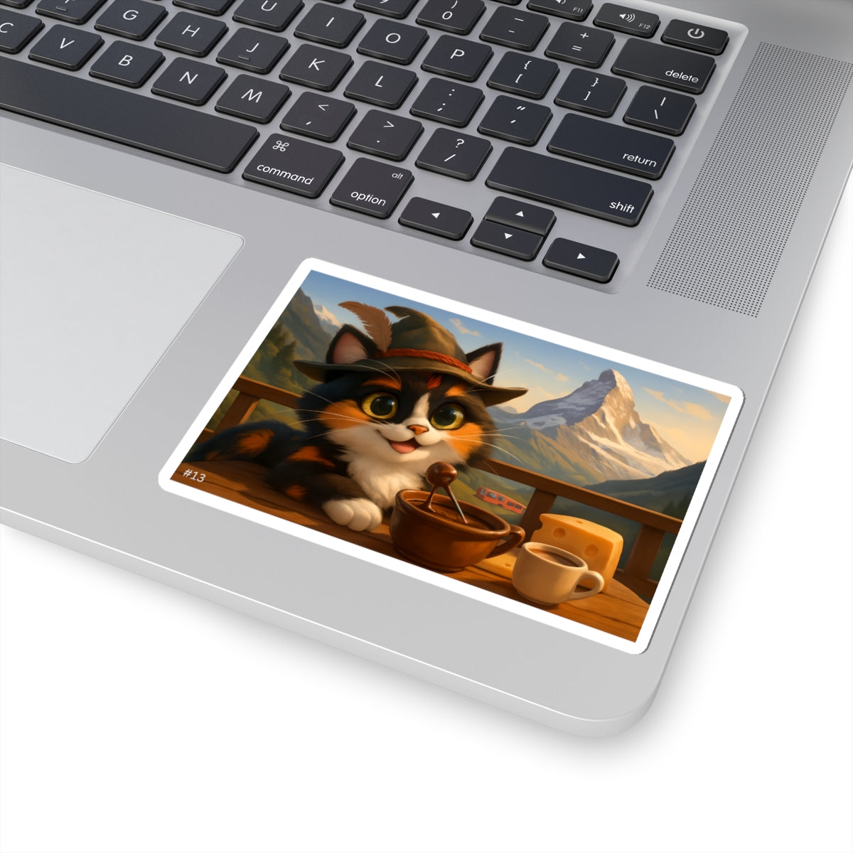Gizmo's Switzerland Alps Adventures Kiss-Cut Sticker #13 | Pet Lover Decor | Laptop Décor | Gift for Cat Lovers | Stationery | Scrapbooking | Homeschooling | World Travel