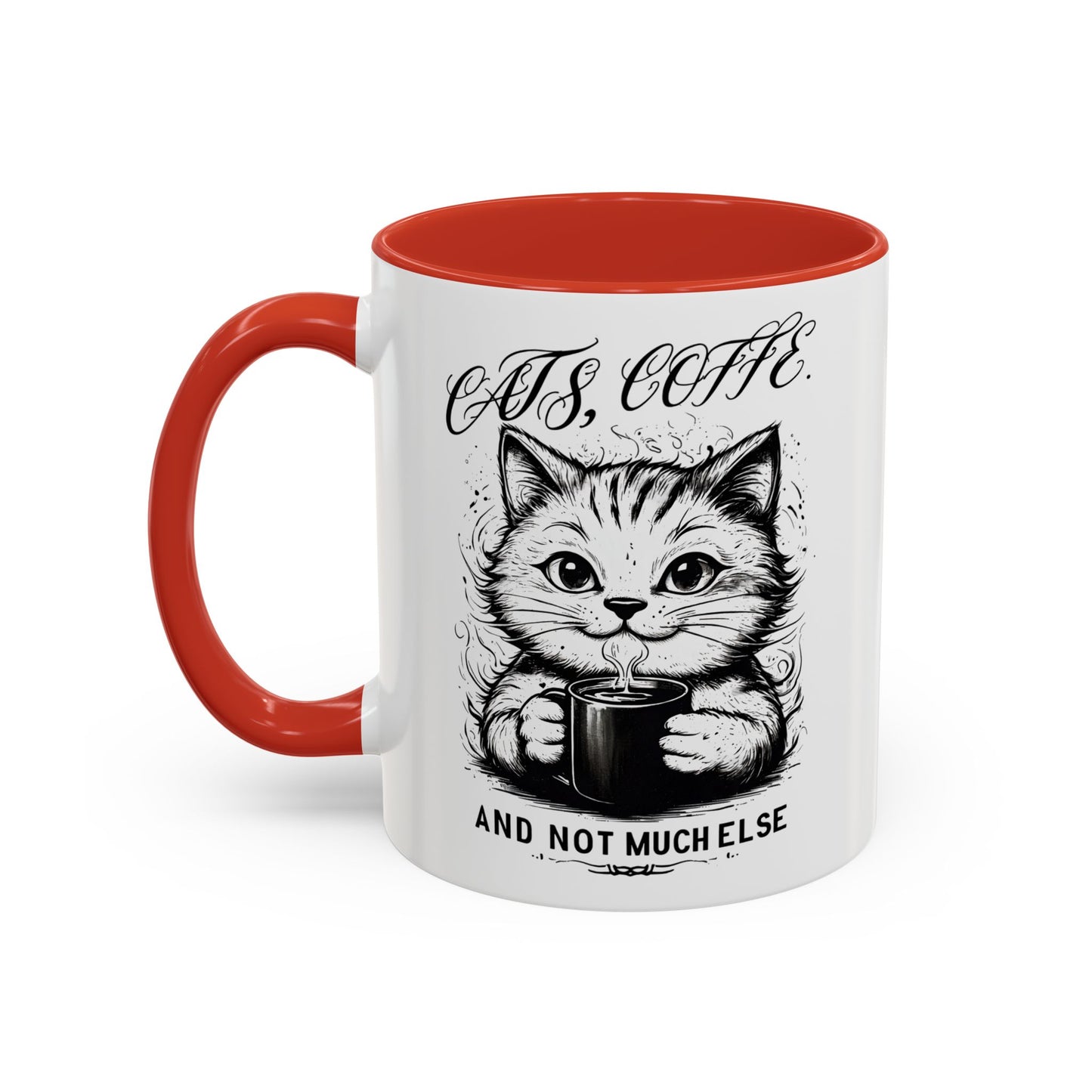 Cute Cat Coffee Mug | "Cats, Coffee, and Not Much Else" | Perfect Gift for Cat Lovers | Coffee Enthusiasts | Home/Kitchen Decor